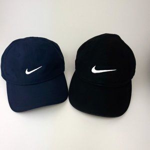 Nike Infant & Toddler Hat or Cap Set of 2 1 Navy Blue & 1 Black NICE!